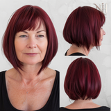 Peruca Madame Bob Scurt Cu Breton Roscat Intens J99