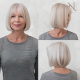 Peruca Madame Bob Scurt Cu Breton Silver