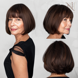 Peruca Madame Bob Scurt Cu Breton Saten Inchis 2