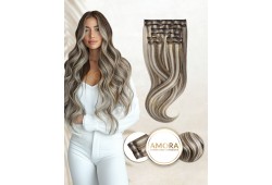 Balayage Icy Mellow Brown - Extensii Suvitate Clip On Megavolum