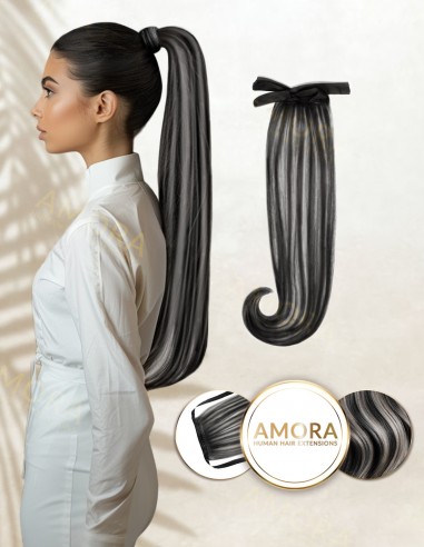 Balayage Silver Black - Extensii Suvitate Coada Amora