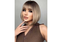 Peruca MELANIA Ombre Saten Mediu/Blond Bej