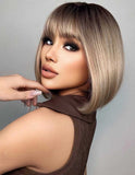 Peruca Par Naturala Fashion ANNE Ombre Saten Mediu/Blond Bej
