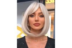 Peruca Naturala Deniz Blond Cenusiu