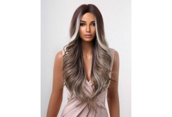 Peruca OZANA Balayage Saten Ciocolatiu/ White Blonde