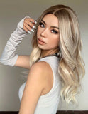 Peruca Par Sintetic HERTA Balayage Saten Deschis/Blond Platinat